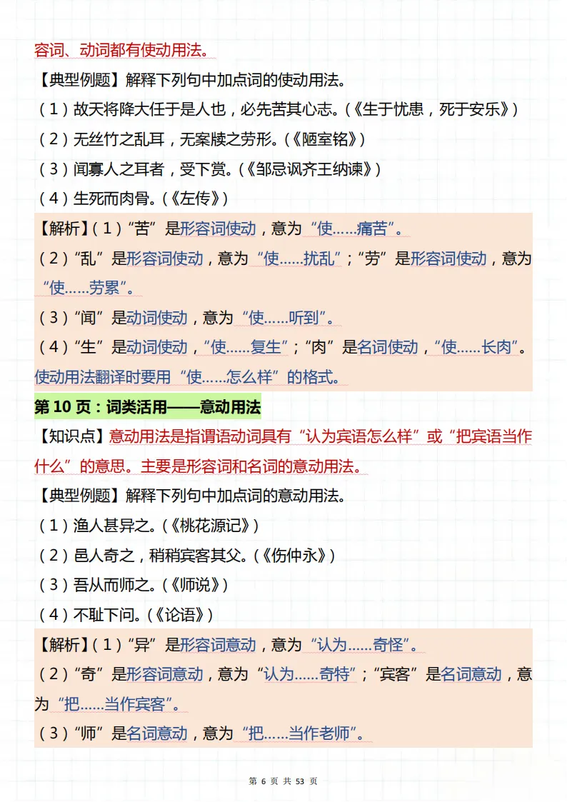 中考文言文知识点总结!看完你就厉害了! 第5张