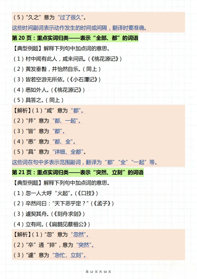 中考文言文知识点总结!看完你就厉害了! 第11张