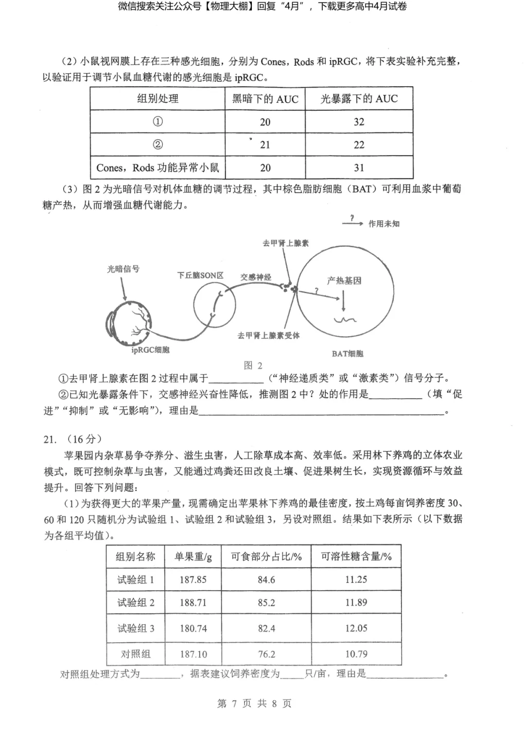 全科更新!2026届湖北新八校4月检测试卷+答案,可下载! 第81张