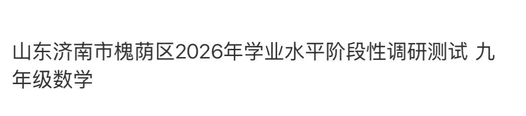 初中名校真题2026.4.15 第102张