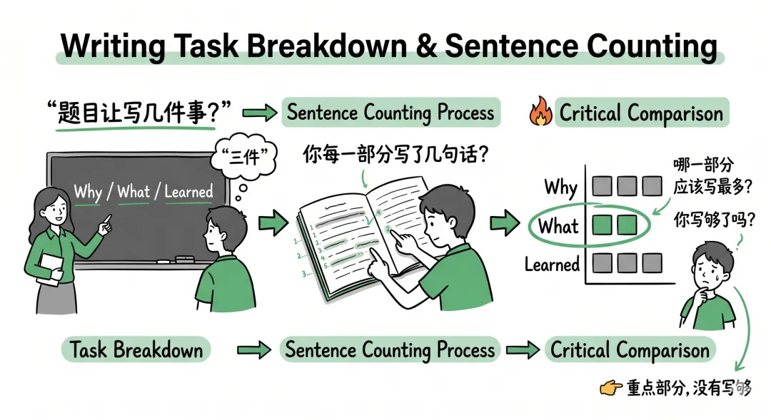 快中考了,我是怎么一步步带初三学生发现自己英语作文“跑题”的 第4张