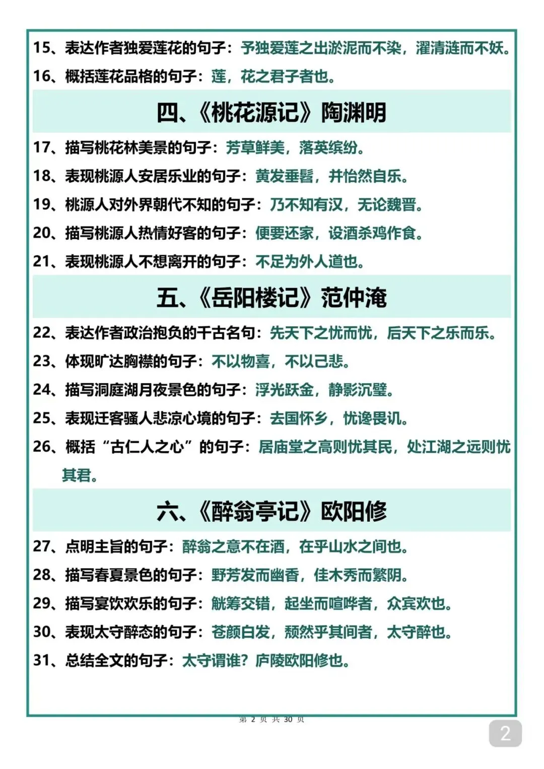 中考考了13次以上的60篇文言文 第2张