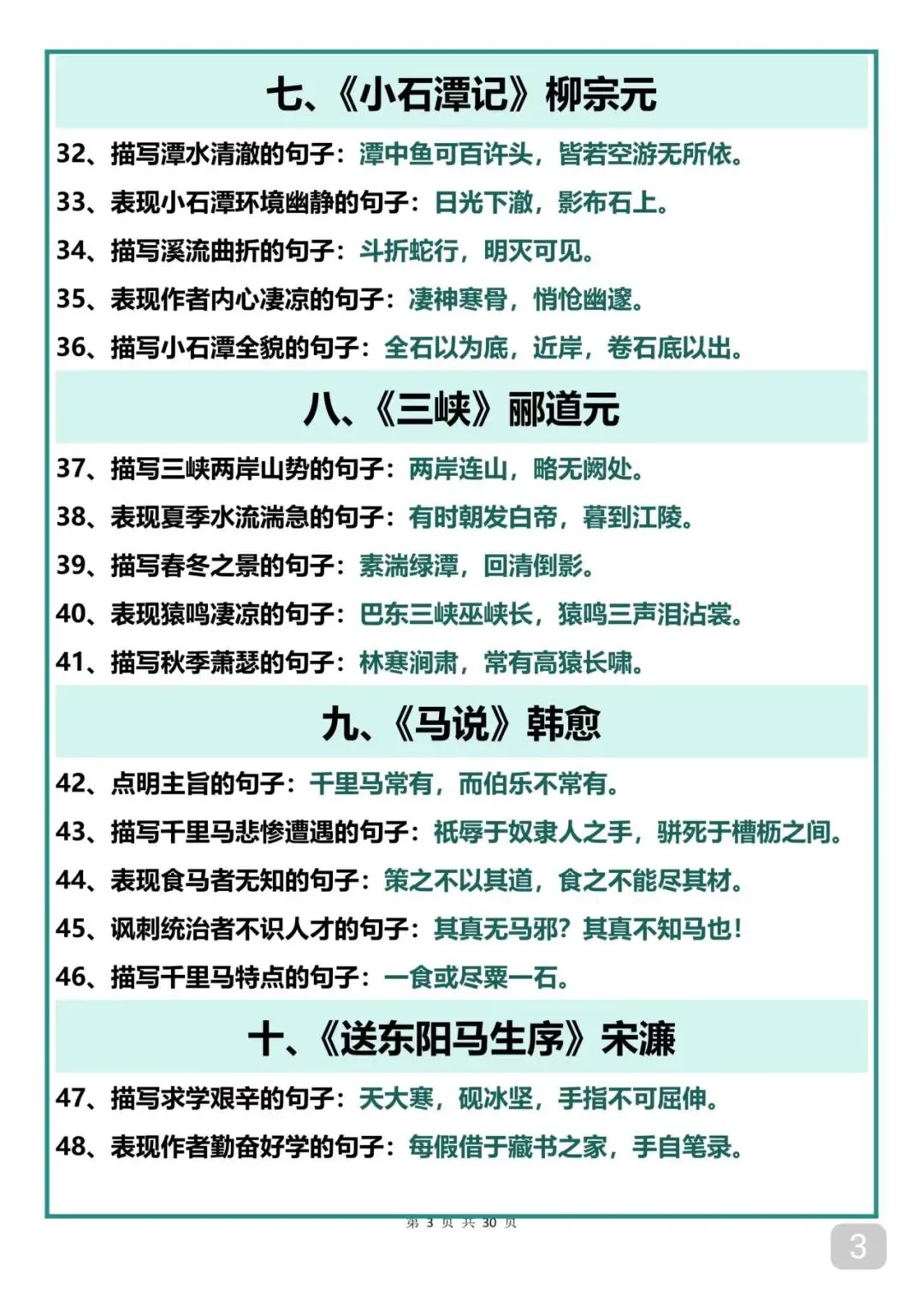 中考考了13次以上的60篇文言文 第3张