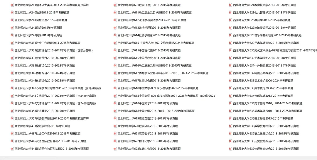 西北师范大学考研专业课历年真题汇总(含2026真题) 第2张 西北师范大学考研专业课历年真题汇总(含2026真题) 第2张