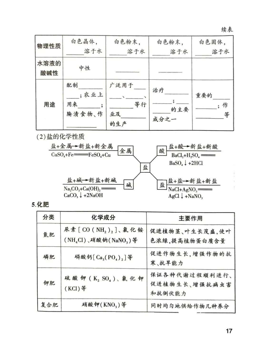 中考化学核心知识点pdf 第17张