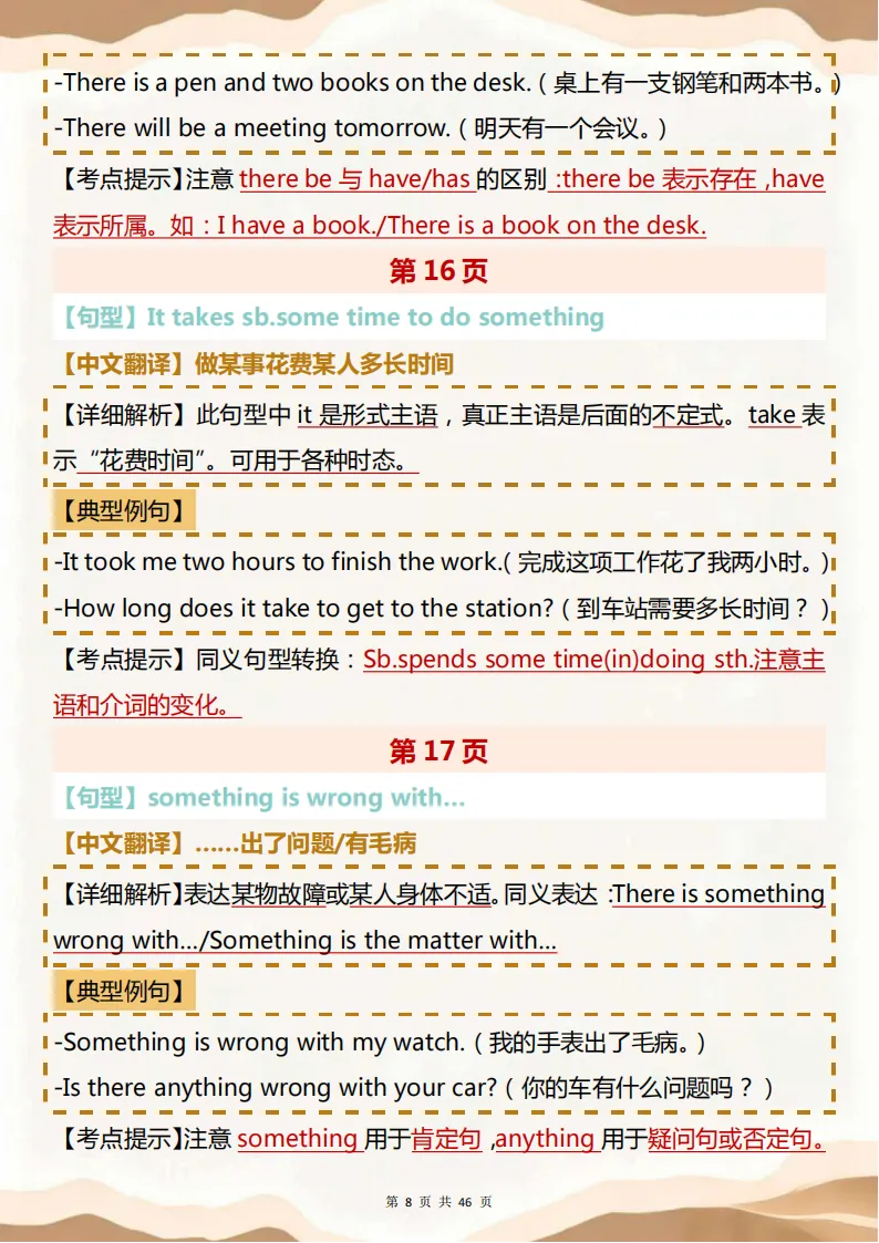 中考英语必背【初中中考英语必背重点句型】,可打印 快收藏 第8张