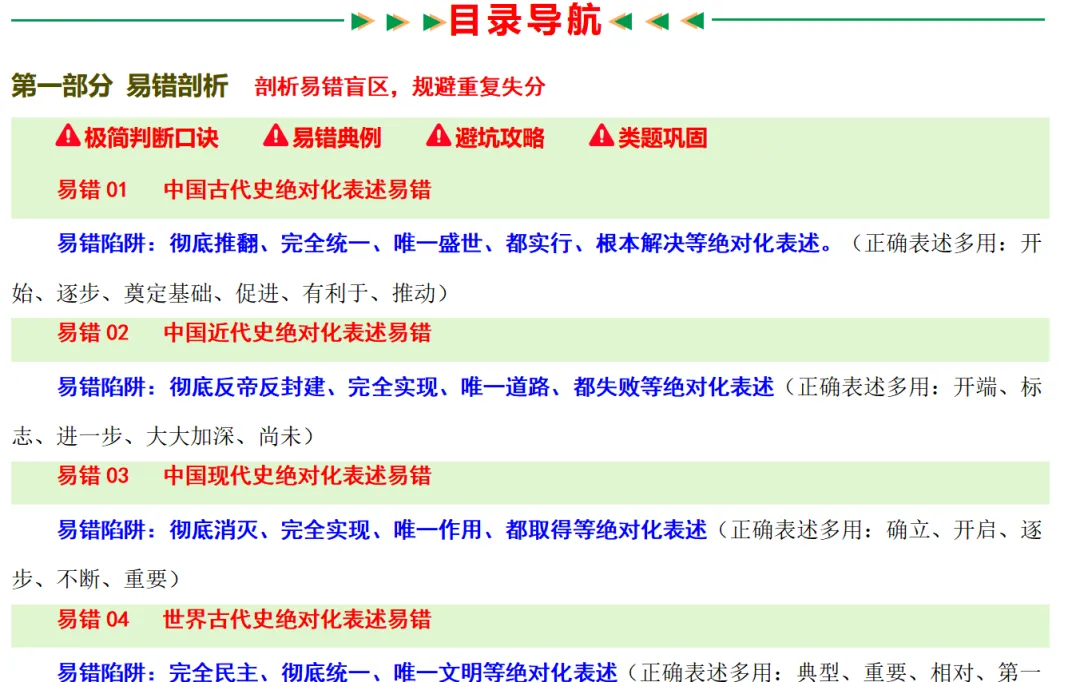 中考历史想上80+?先啃下这15个“易错陷阱”!附绝密攻略|这套“易错专练”刷三遍,历史至少多拿20分|专题14绝对化表述易错 第1张