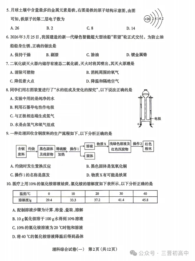 2026.4太原中考一模全科试卷含答案(可下载) 第47张