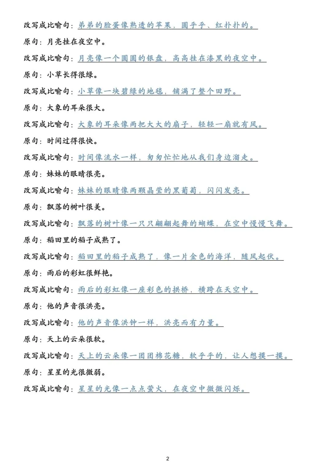 【句子专项】小学语文16类常考句子真题专项训练(讲解+练习+答案) 第5张