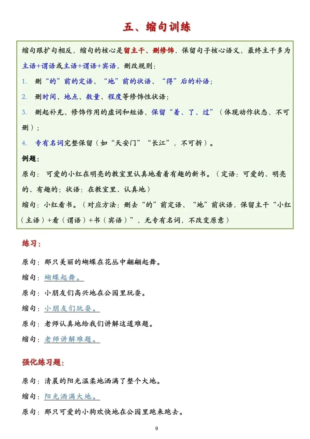 【句子专项】小学语文16类常考句子真题专项训练(讲解+练习+答案) 第6张
