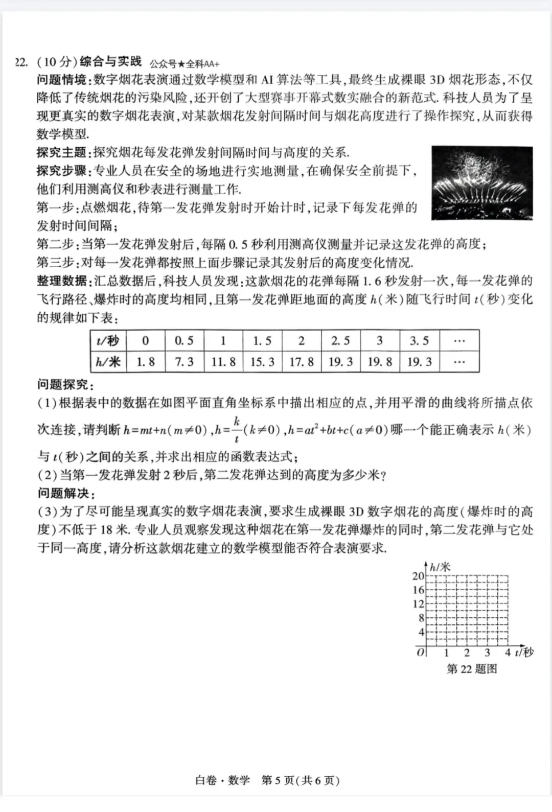 2025中考数学(万唯白卷) 第5张