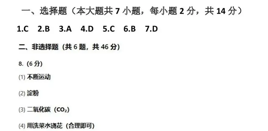 2026年中考模拟考试化学试题11 第4张