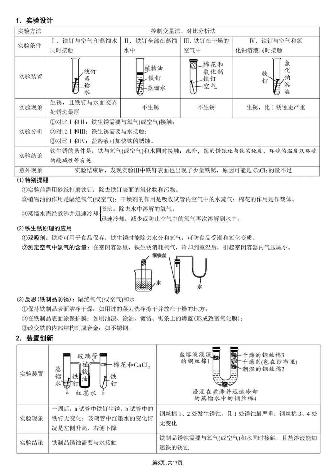 中考化学冲刺|教材重点实验超全整理 第8张
