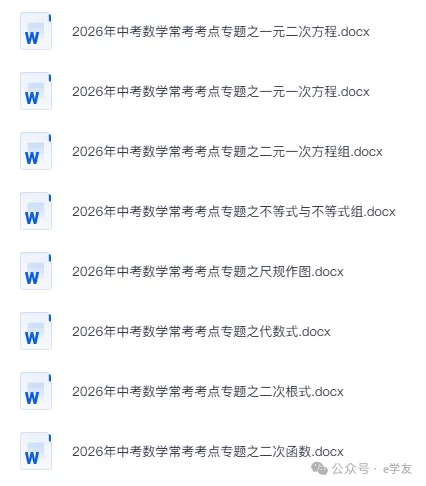 (2026中考)七科常考考点专题资料,语文|数学|英语|物理|化学|历史|道法,电子版可下载打印 第4张