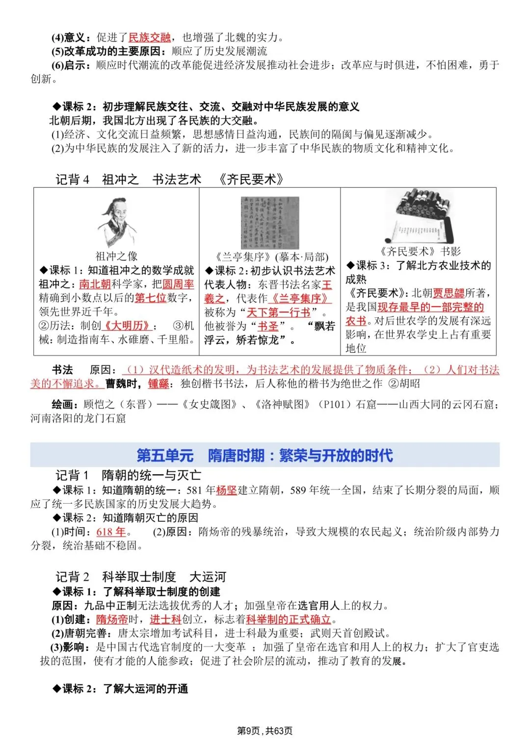 中考历史|全六册超全提纲|背完直接冲满分 第9张
