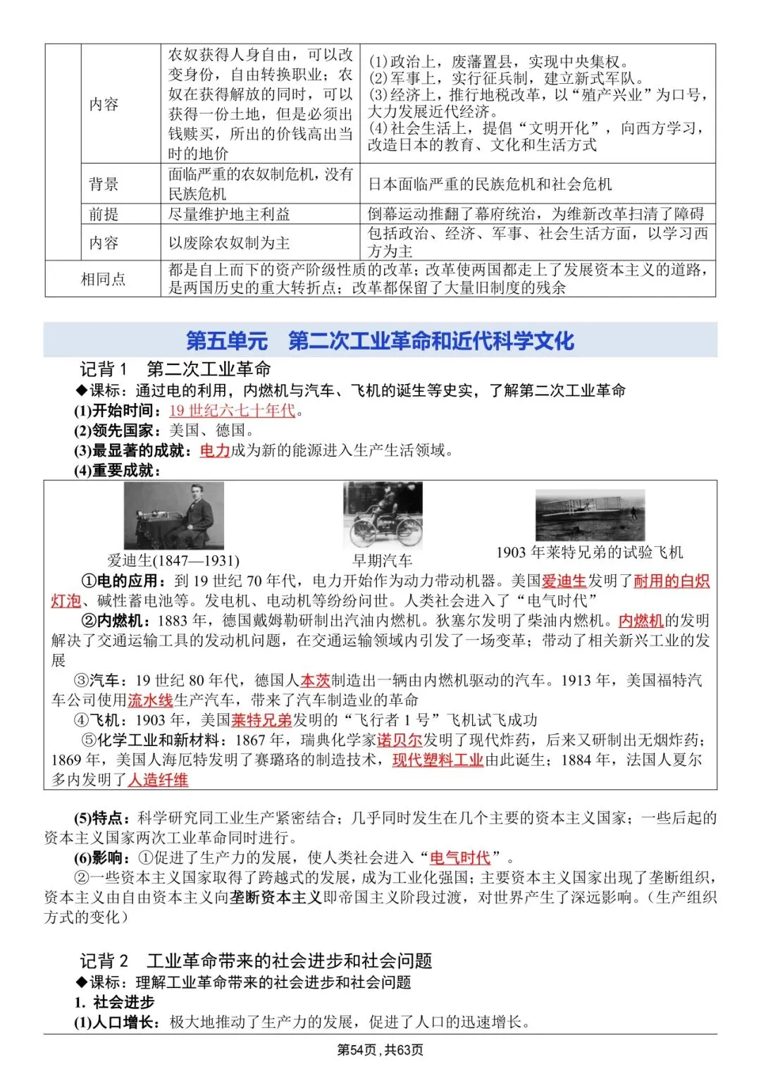 中考历史|全六册超全提纲|背完直接冲满分 第54张
