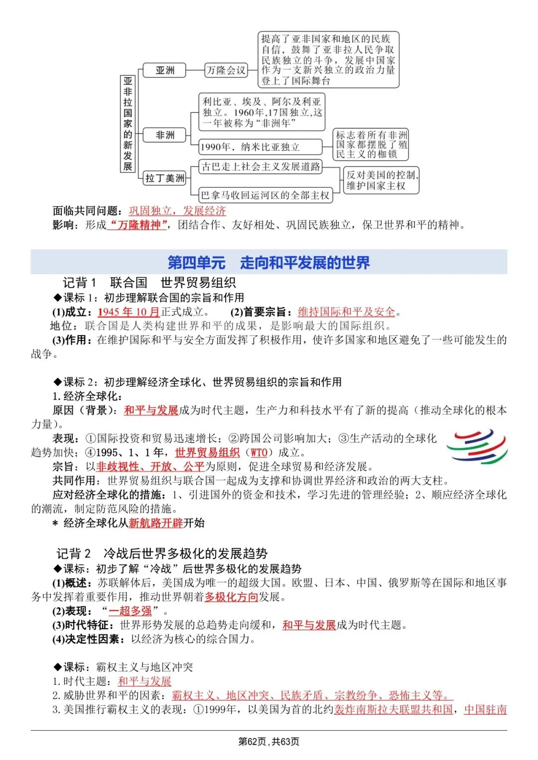 中考历史|全六册超全提纲|背完直接冲满分 第62张