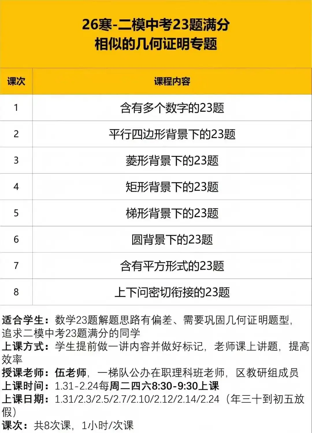 上海26寒春二模中考数学18/22/23/25专题课 第2张