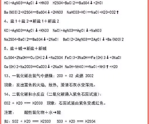 中考化学五大反应+十大误区 第20张
