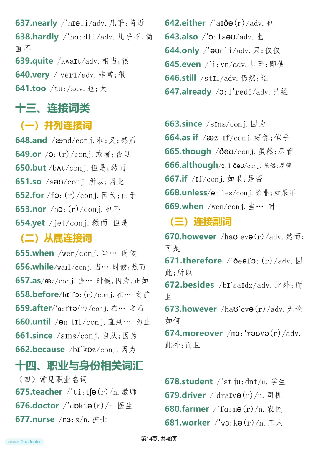 用分类速记,搞定中考英语1730核心词 第14张