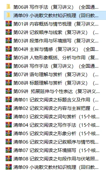 中考小说散文教材知识梳理(回归教材) 第10张