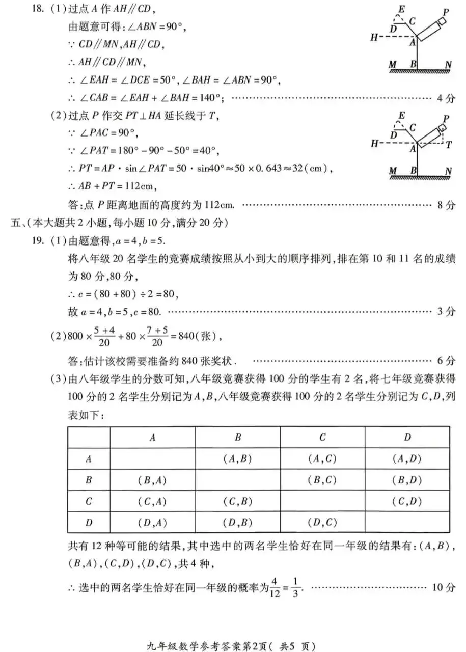 中考二模数学练习 第8张