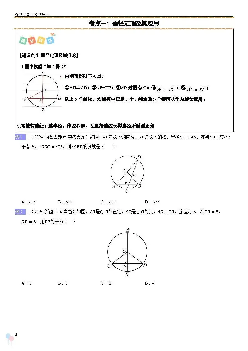 2026中考数学提高专题复习——圆 第2张