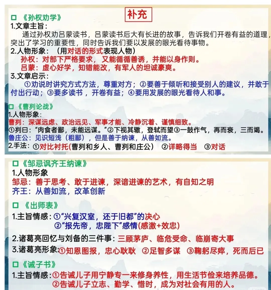 中考文言文分类专项复习 第6张