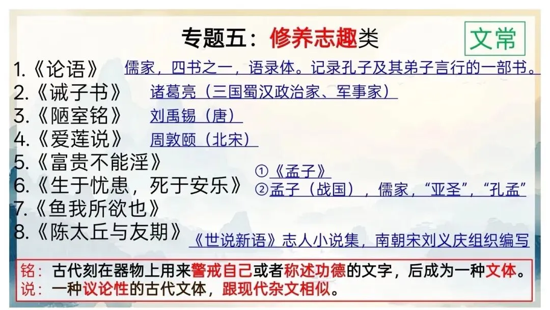 中考文言文分类专项复习 第10张