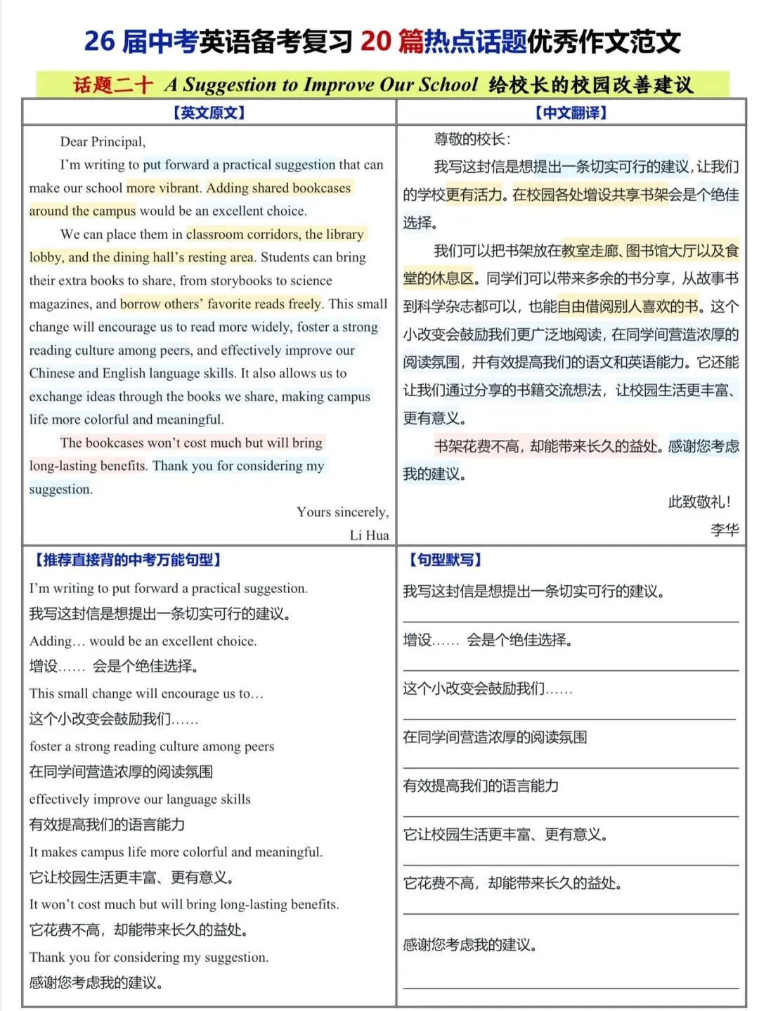 2026中考英语备考复习20篇热点话题优秀作文范文 第9张