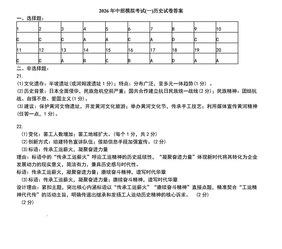 【中考模拟卷】2026年洛阳市涧西区一模试卷及答案(七科全) 第78张