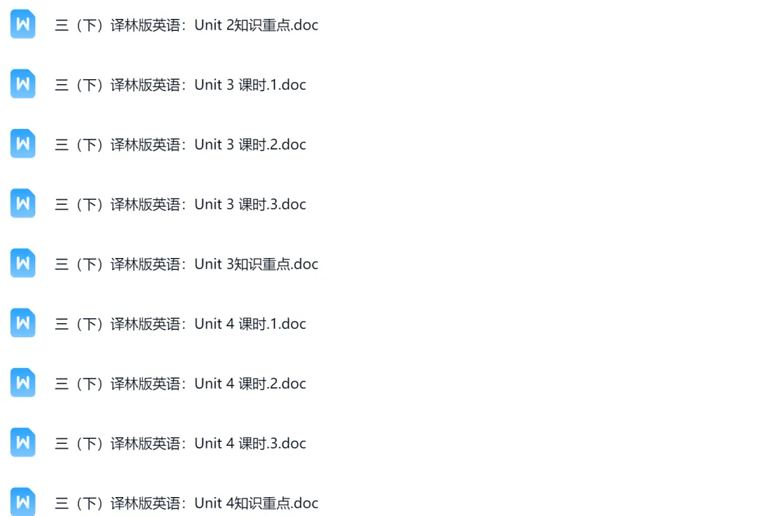 【英语】三下译林版资料汇总-学案+试卷+习题+知识清单 第2张