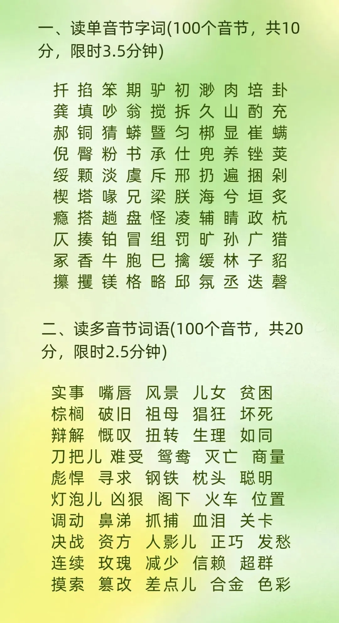 普通话水平测试字词模拟考试打卡(7)| 重难点 易错字 第1张