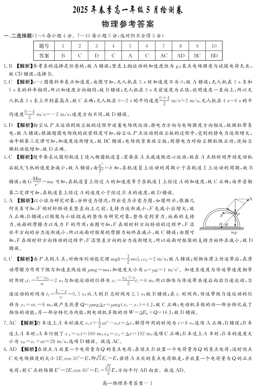 【高一高二】2021-2025名校期中真题合集 第38张