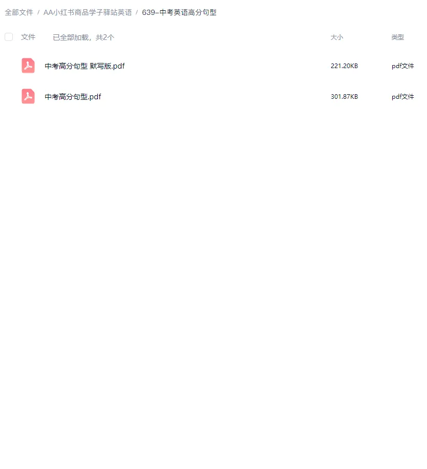 2026中考英语高分句型合集 背诵版+默写版 第7张