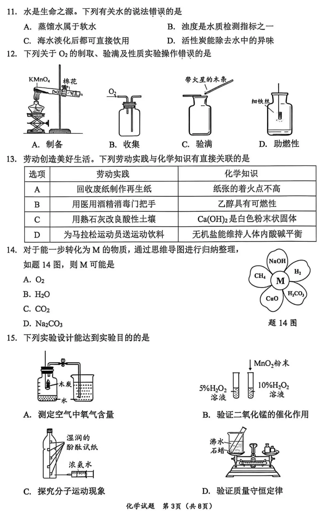 2026年惠州和韶关两市联考模拟化学试卷(含答案) 第3张