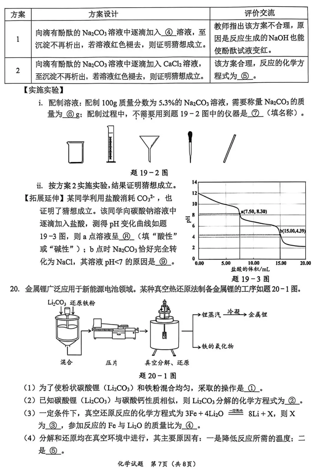 2026年惠州和韶关两市联考模拟化学试卷(含答案) 第7张