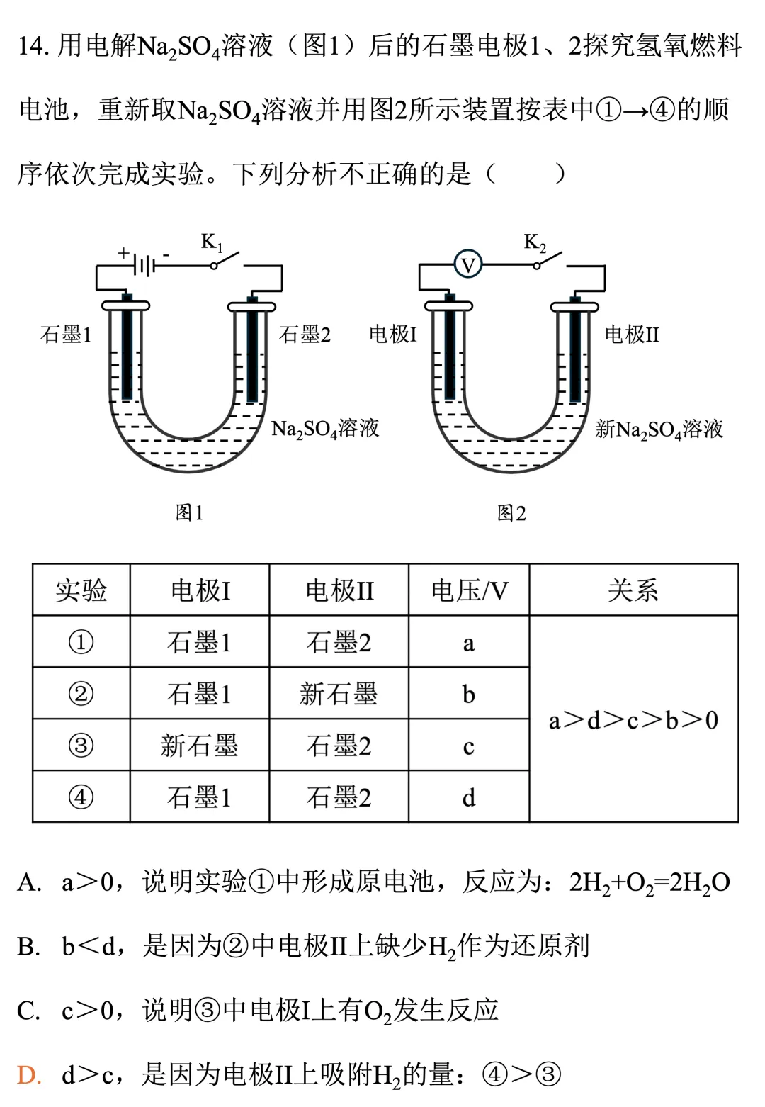 电化学真题梳理 | 氢氧燃料电池:压强—能斯特方程—电压 第2张