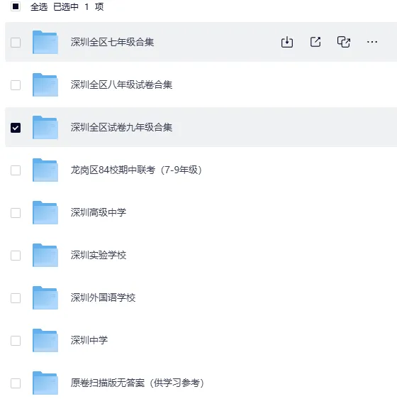 【1000套】深圳全区小初高全科试卷:一模二模期末期中月考真题 第2张