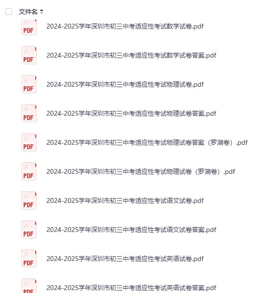 【1000套】深圳全区小初高全科试卷:一模二模期末期中月考真题 第9张