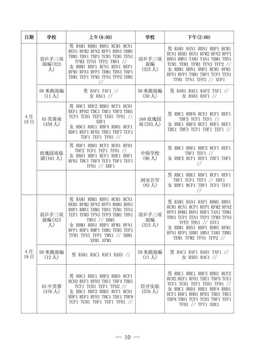 2026年合肥市中考体育时间和考点安排 第3张