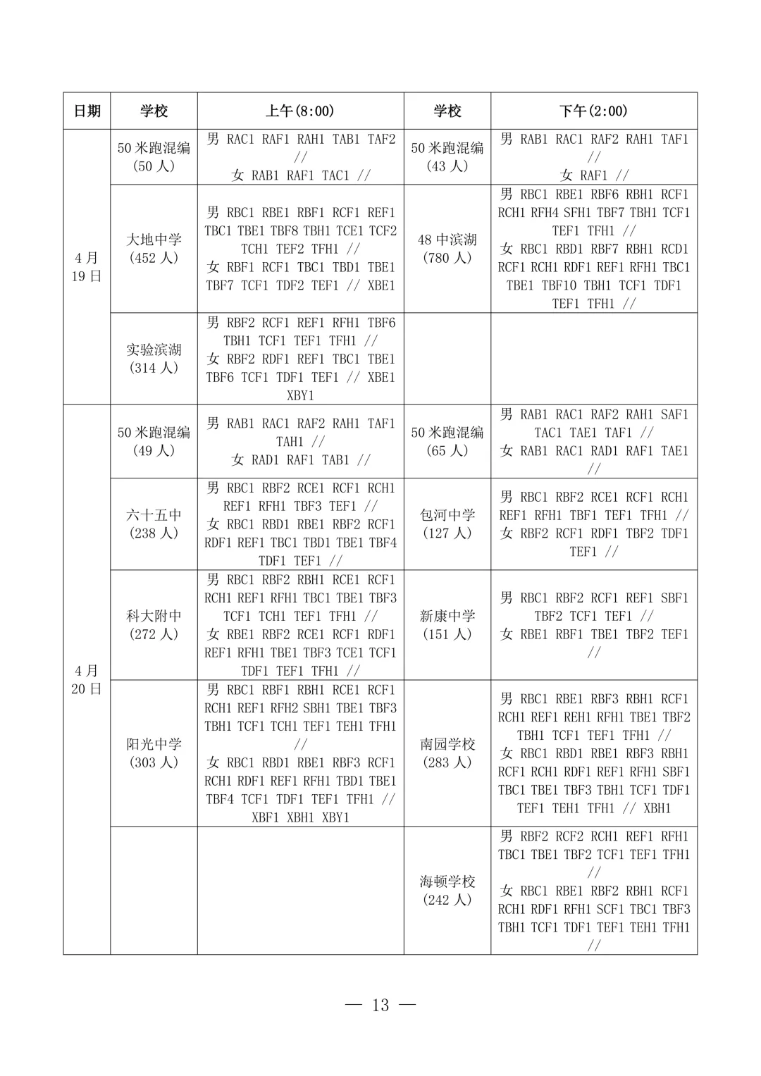 2026年合肥市中考体育时间和考点安排 第6张