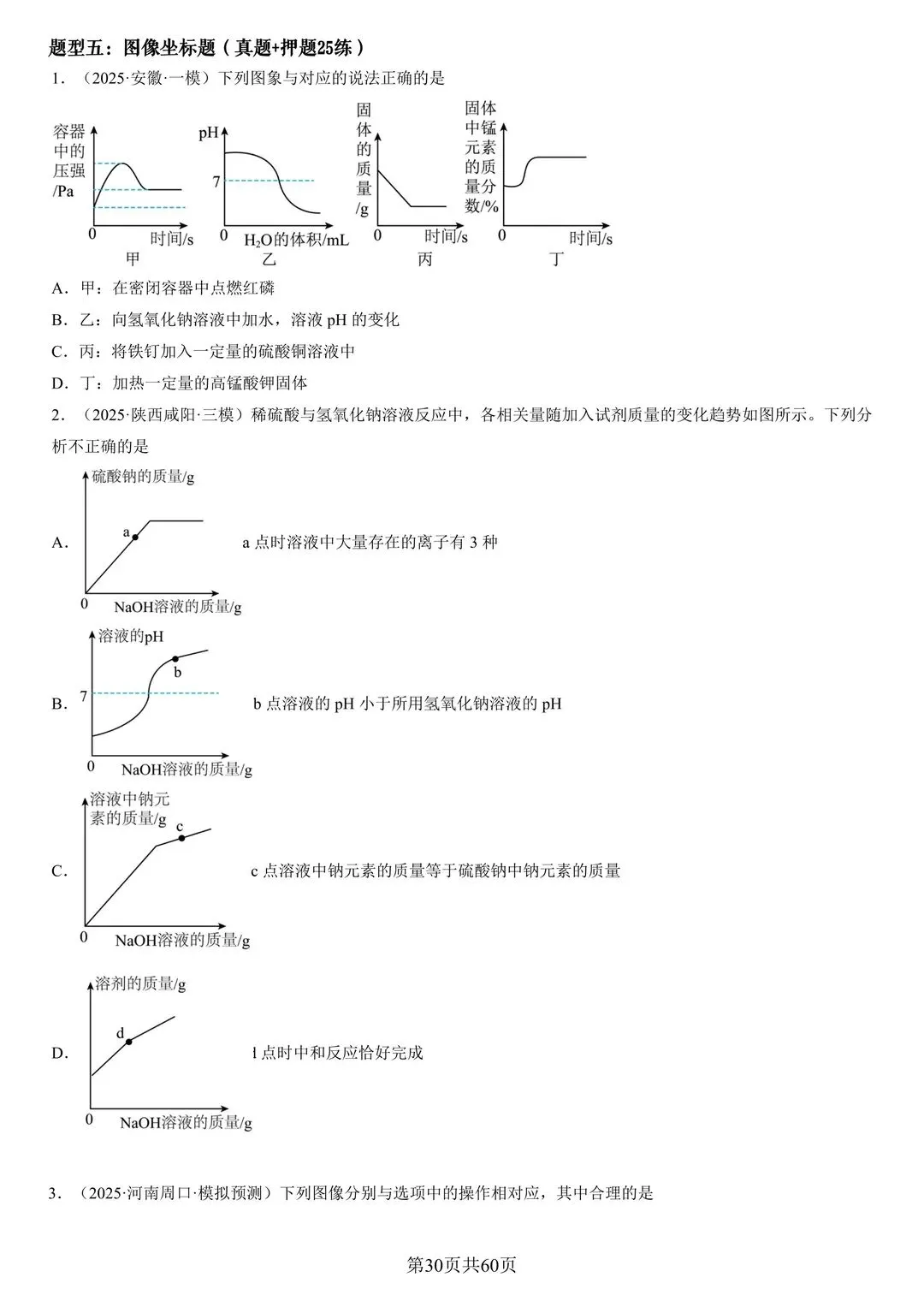 26中考化学热点题型专项重点就考这八类题 第7张