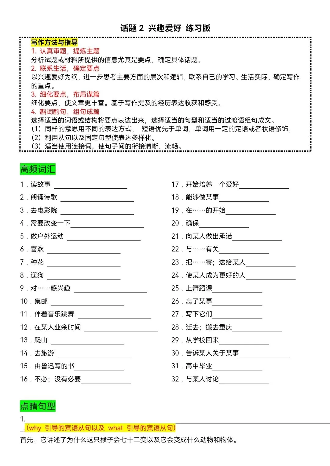 【中考英语】2026年中考英语作文18大热点话题分类汇编,完整电子版可打印! 第16张