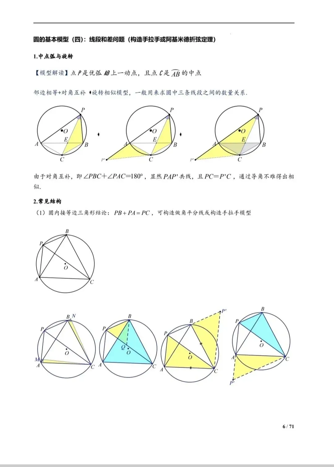 中考总复习——圆常考模型汇总 第7张