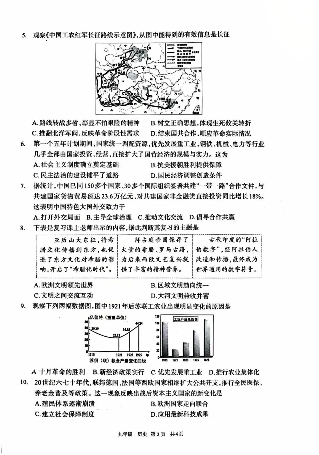 2026年4月呼和浩特初三一模试卷和答案:语文数学英语物理化学道法历史 第55张