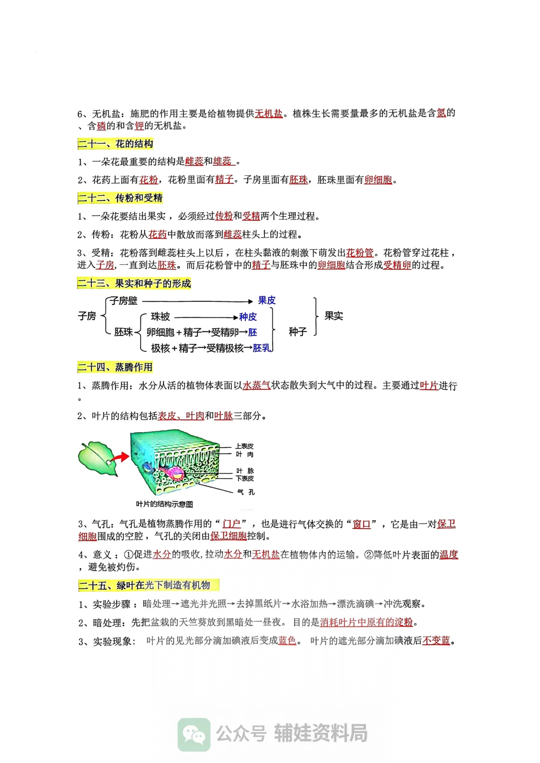小中考生物 2026新初中生物会考100个高频考点 培优提分必背 第5张