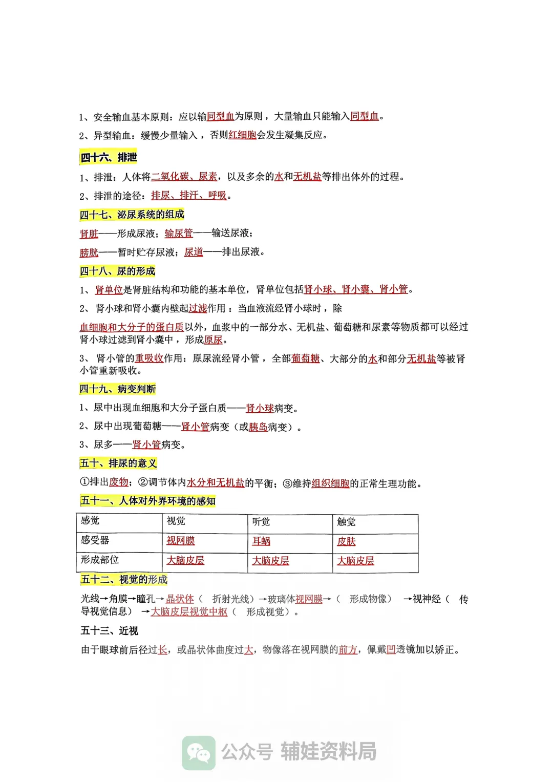 小中考生物 2026新初中生物会考100个高频考点 培优提分必背 第10张