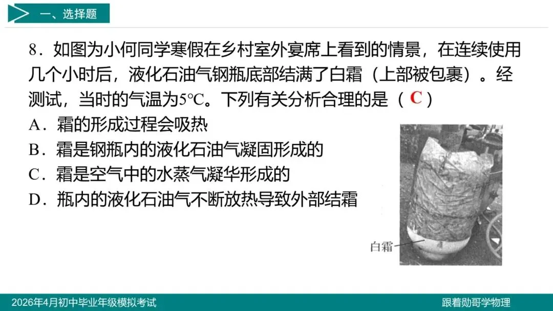 2026年4月初中毕业年级模拟考试物理试题 第10张