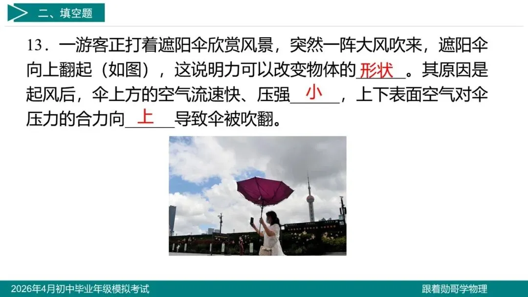 2026年4月初中毕业年级模拟考试物理试题 第15张